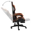 vidaXL Fauteuil de jeux vidéo et repose-pied Noir et orange Similicuir