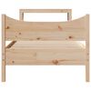 vidaXL Cadre de lit avec t&ecirc;te de lit 90x200 cm bois de pin massif