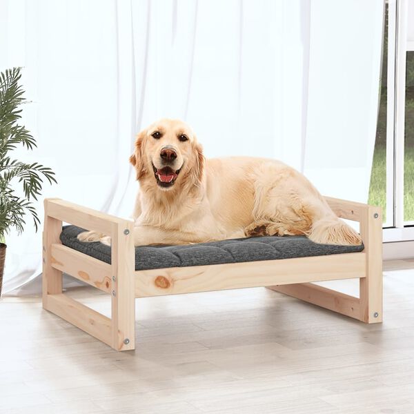 vidaXL Lit pour chien 75,5x55,5x28 cm Bois de pin solide
