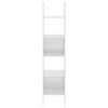 vidaXL Ensemble de biblioth&egrave;que 4 pcs Blanc brillant Bois d'ing&eacute;nierie