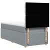vidaXL Sommier &agrave; lattes de lit avec matelas Gris clair 90x200 cm Tissu