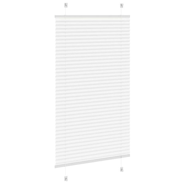 vidaXL Store pliss&eacute; blanc 75x150 cm largeur du tissu 74,4 cm polyester