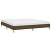 vidaXL Cadre de lit sans matelas marron foncé 180x200 cm tissu