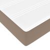 VidaXL Cadre de lit ottoman et matelas cappuccino 180x200cm similicuir