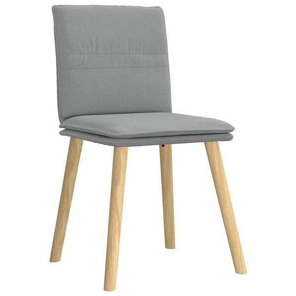 vidaXL Chaises &agrave; manger lot de 2 gris clair tissu