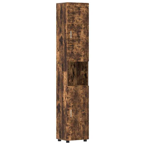 vidaXL Ensemble d'armoire de salle de bain TULUM Ch&ecirc;ne fum&eacute;