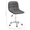 vidaXL Chaises pivotantes &agrave; manger lot de 6 Gris clair Tissu