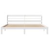vidaXL Cadre de lit avec t&ecirc;te de lit sans matelas blanc 200x200 cm