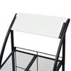 vidaXL Porte-revue 47 x 40 x 134 cm Noir et blanc A4