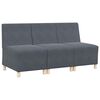 vidaXL Unit&eacute; de Sofa Modulaire Sans Accoudoirs 3 pc Gris fonc&eacute; Velours