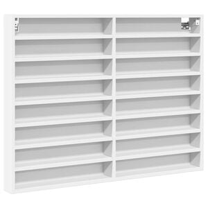vidaXL Armoire &agrave; vitrine blanc 100x8,5x75 cm bois d'ing&eacute;nierie