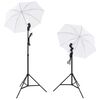 vidaXL Kit de studio photo avec lampes toile de fond et réflecteur