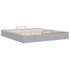 VidaXL Cadre de lit ottoman sans matelas gris clair 180x200 cm tissu