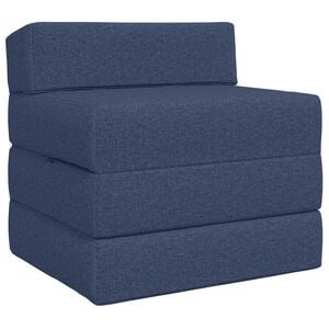 vidaXL Canap&eacute;-lit pliable Bleu 200 x 70 x 15 cm Tissu