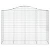 vidaXL Paniers &agrave; gabions arqu&eacute;s 25 pcs 200x50x140/160 cm Fer galvanis&eacute;