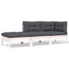 vidaXL Salon de jardin 8 pcs avec coussins bois de pin massif