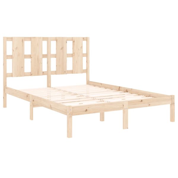 vidaXL Cadre de lit sans matelas 120x190 cm bois massif