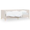 vidaXL Lit avec &eacute;clairage USB Cr&egrave;me Tissu 90x200 cm
