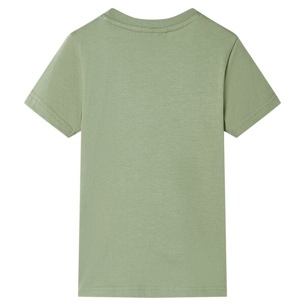 T-shirt pour enfants avec manches courtes kaki clair 104
