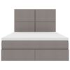 vidaXL Lit avec rangement et matelas Taupe 140 x 190 cm Polyester
