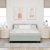 vidaXL Lit &agrave; ressorts avec matelas Gris clair 200 x 140 cm Velours