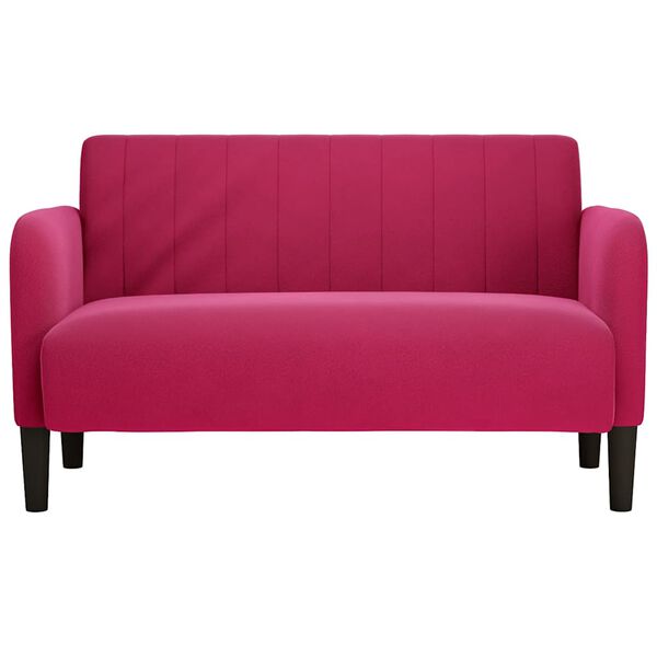 vidaXL Canapé causeuse rouge bordeaux 109 cm velours