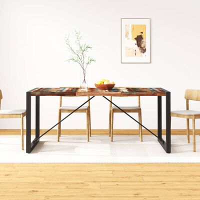 vidaXL Table de salle à manger Bois de récupération massif 180 cm