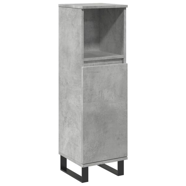 vidaXL Armoire de salle de bain gris b&eacute;ton 30x30x100 cm