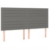vidaXL Sommier &agrave; lattes de lit avec matelas Gris fonc&eacute; 200x200cm Tissu
