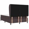 vidaXL Lit &agrave; ressorts avec matelas Marron fonc&eacute; 160 x 200 cm tissu