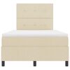 vidaXL Lit &agrave; ressorts avec matelas Cr&egrave;me 120 x 200 cm tissu