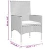 vidaXL Salon de jardin 4 pcs avec coussins Noir R&eacute;sine tress&eacute;e