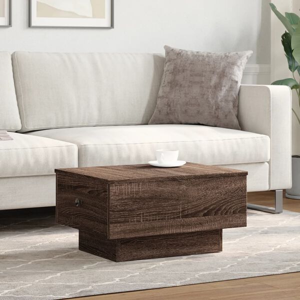 vidaXL Table basse ch&ecirc;ne marron 60x45x31 cm bois d'ing&eacute;nierie