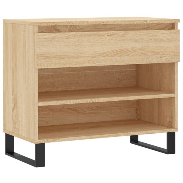 vidaXL Armoire &agrave; chaussures Ch&ecirc;ne sonoma 70x36x60 cm Bois d'ing&eacute;nierie