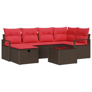 vidaXL Ensemble de canap&eacute; de jardin avec coussin polyrotin