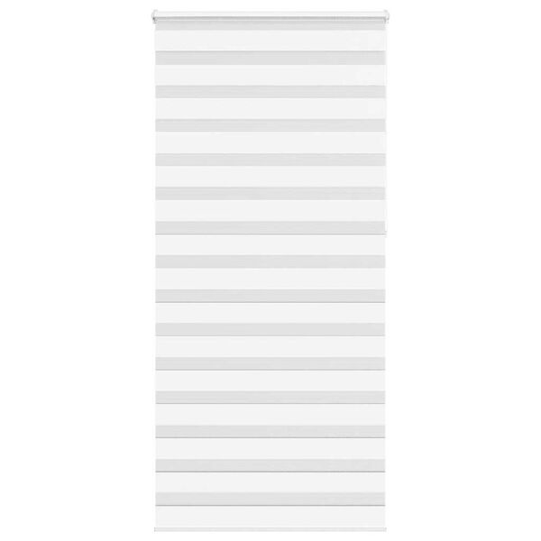 vidaXL Store z&egrave;bre blanc 100x230 cm largeur du tissu 95,9cm polyester