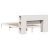 vidaXL Lit biblioth&egrave;que sans matelas blanc 160x200 cm bois pin massif