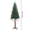 vidaXL Sapin de No&euml;l mince Vert 180 cm PVC et bois de pin massif