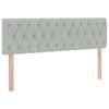 vidaXL Lit de Rangement avec matelas Gris clair 140 x 190 cm Velours