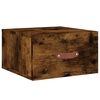 vidaXL Table de chevet murale ch&ecirc;ne fum&eacute; 35x35x20 cm