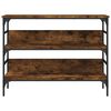 vidaXL Table console ch&ecirc;ne fum&eacute; 100x32x75 cm bois d'ing&eacute;nierie