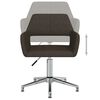 vidaXL Chaise pivotante de bureau Marron fonc&eacute; Tissu