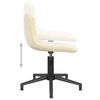 vidaXL Chaises &agrave; manger pivotantes lot de 4 Cr&egrave;me Velours