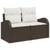 vidaXL Ensemble de canap&eacute; de jardin 6 pcs Marron polyrotin