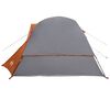vidaXL Tente de camping de cabine 4 personnes gris orange imperm&eacute;able