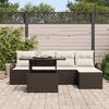 vidaXL Ensemble de canapé de jardin 6 pcs Marron Poly rotin