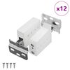 vidaXL Support de Meuble Suspendu 12 pi&egrave;ces Blanc 70 x 48 x 19 mm