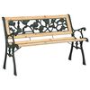 vidaXL Banc de jardin 2 -Seater 116 x 54 x 73 cm bois Marron