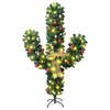 vidaXL Cactus de No&euml;l avec support et LED Vert 150 cm PVC