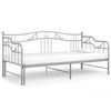 vidaXL Cadre de canap&eacute;-lit extensible sans matelas gris m&eacute;tal 90x200cm